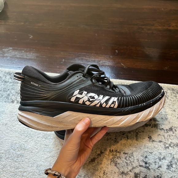 HOKA Bondi 7 Men’s Size 10.5 Black - Picture 1 of 10